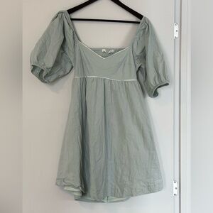 Altar'd State Light Green Puff Sleeve Dress
